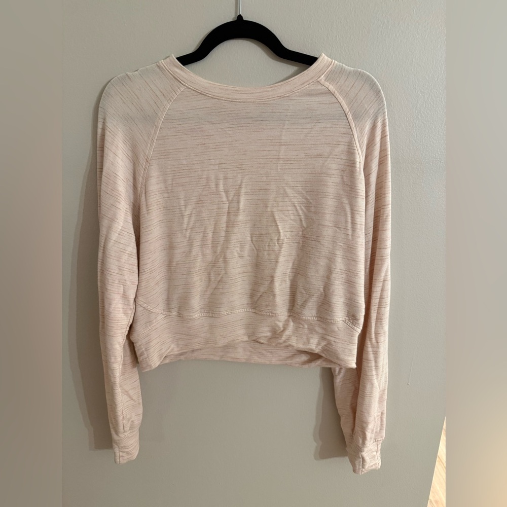Athleta Girl Blush Cropped Long Sleeve Top – XXL (Fits Women’s S/M)